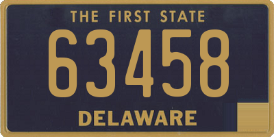 DE license plate 63458