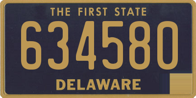 DE license plate 634580