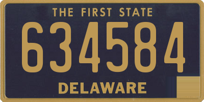 DE license plate 634584