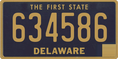 DE license plate 634586