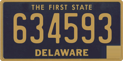 DE license plate 634593