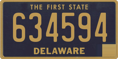 DE license plate 634594