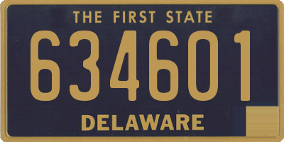 DE license plate 634601