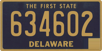 DE license plate 634602