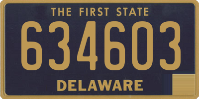 DE license plate 634603