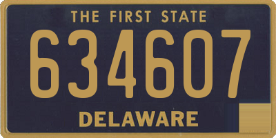 DE license plate 634607