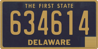 DE license plate 634614