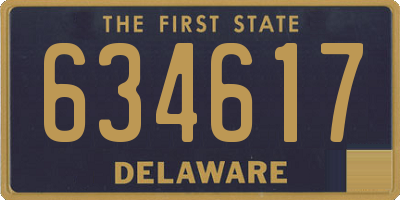 DE license plate 634617