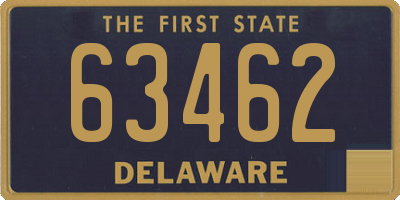 DE license plate 63462