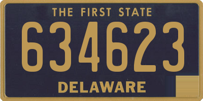 DE license plate 634623