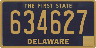 DE license plate 634627