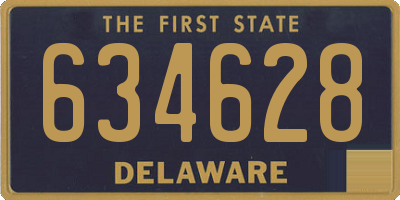 DE license plate 634628