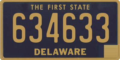 DE license plate 634633