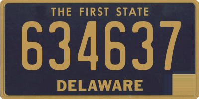 DE license plate 634637