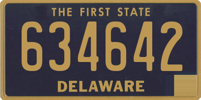 DE license plate 634642
