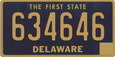 DE license plate 634646