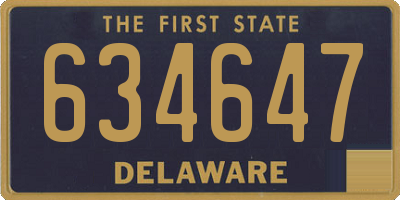 DE license plate 634647