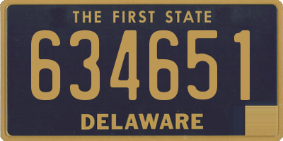 DE license plate 634651