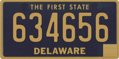 DE license plate 634656