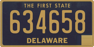DE license plate 634658