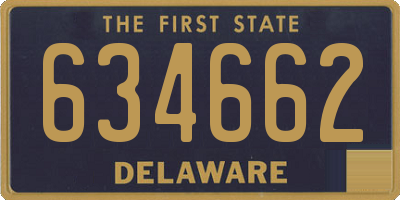 DE license plate 634662