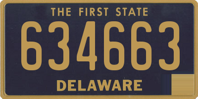 DE license plate 634663