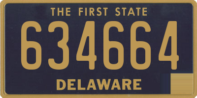 DE license plate 634664