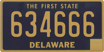 DE license plate 634666