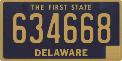 DE license plate 634668