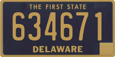 DE license plate 634671