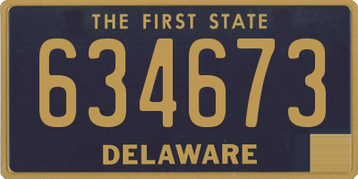 DE license plate 634673