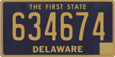 DE license plate 634674