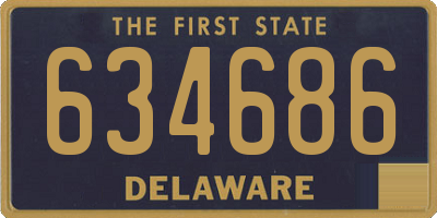 DE license plate 634686