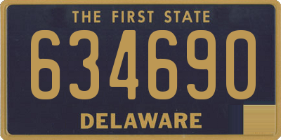 DE license plate 634690