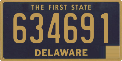 DE license plate 634691