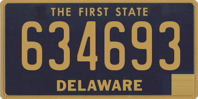 DE license plate 634693