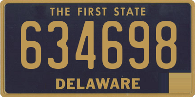 DE license plate 634698