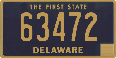 DE license plate 63472