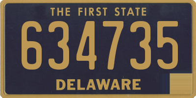 DE license plate 634735