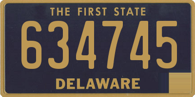 DE license plate 634745