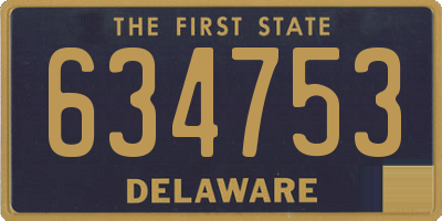 DE license plate 634753