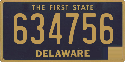 DE license plate 634756