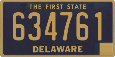 DE license plate 634761