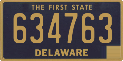 DE license plate 634763