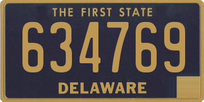 DE license plate 634769