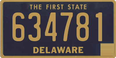 DE license plate 634781