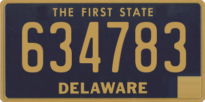 DE license plate 634783