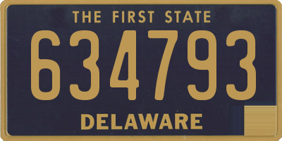 DE license plate 634793