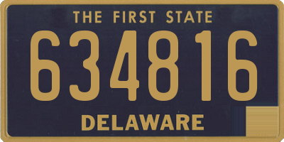 DE license plate 634816