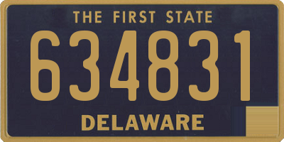 DE license plate 634831